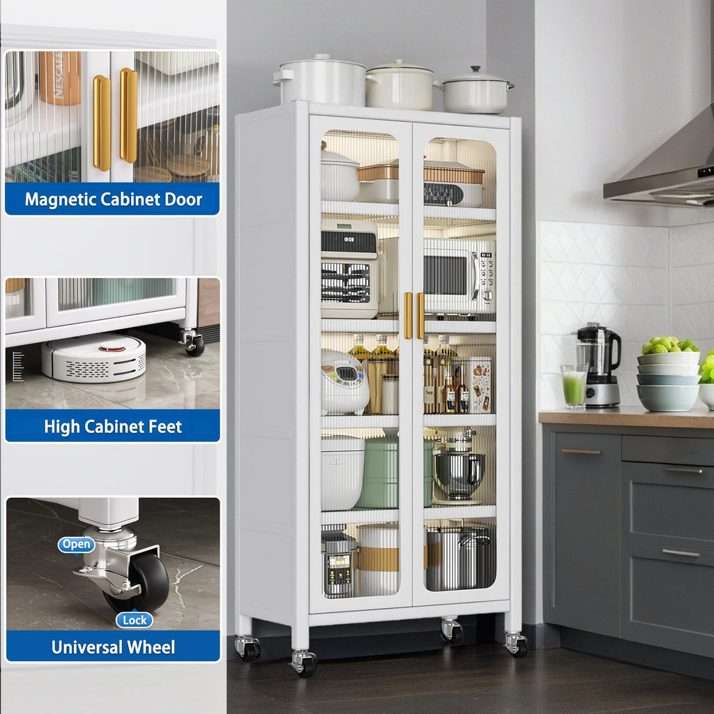 65" Kitchen Pantry Storage Cabinet