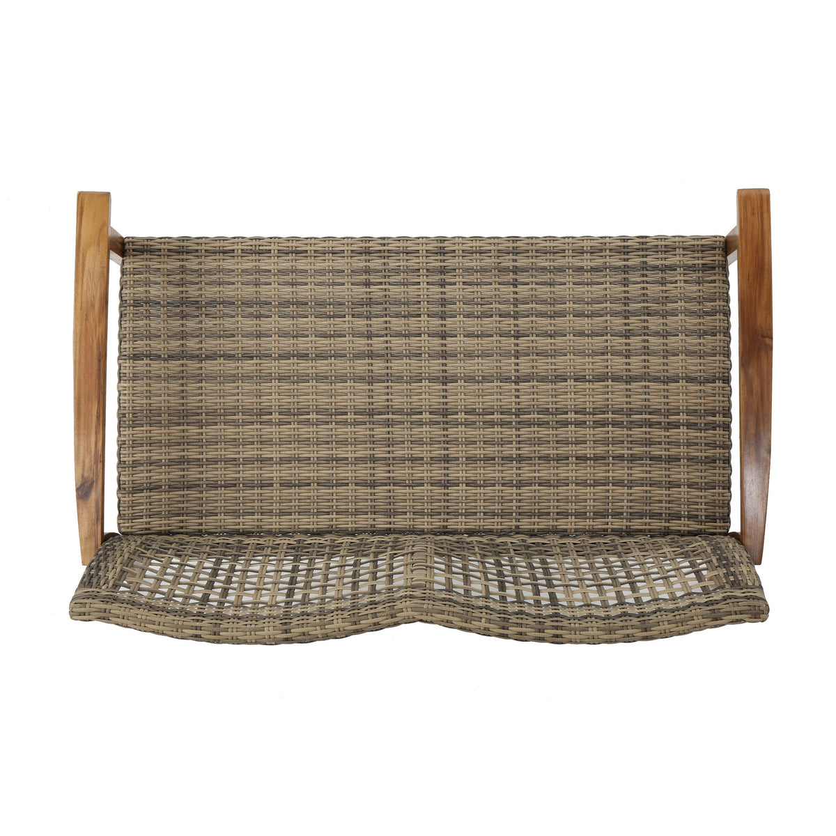 Hampton Wood + Wicker Loveseat
