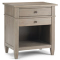 Carlton 24 Inch Wide Solid Wood Bedside Table in Distressed