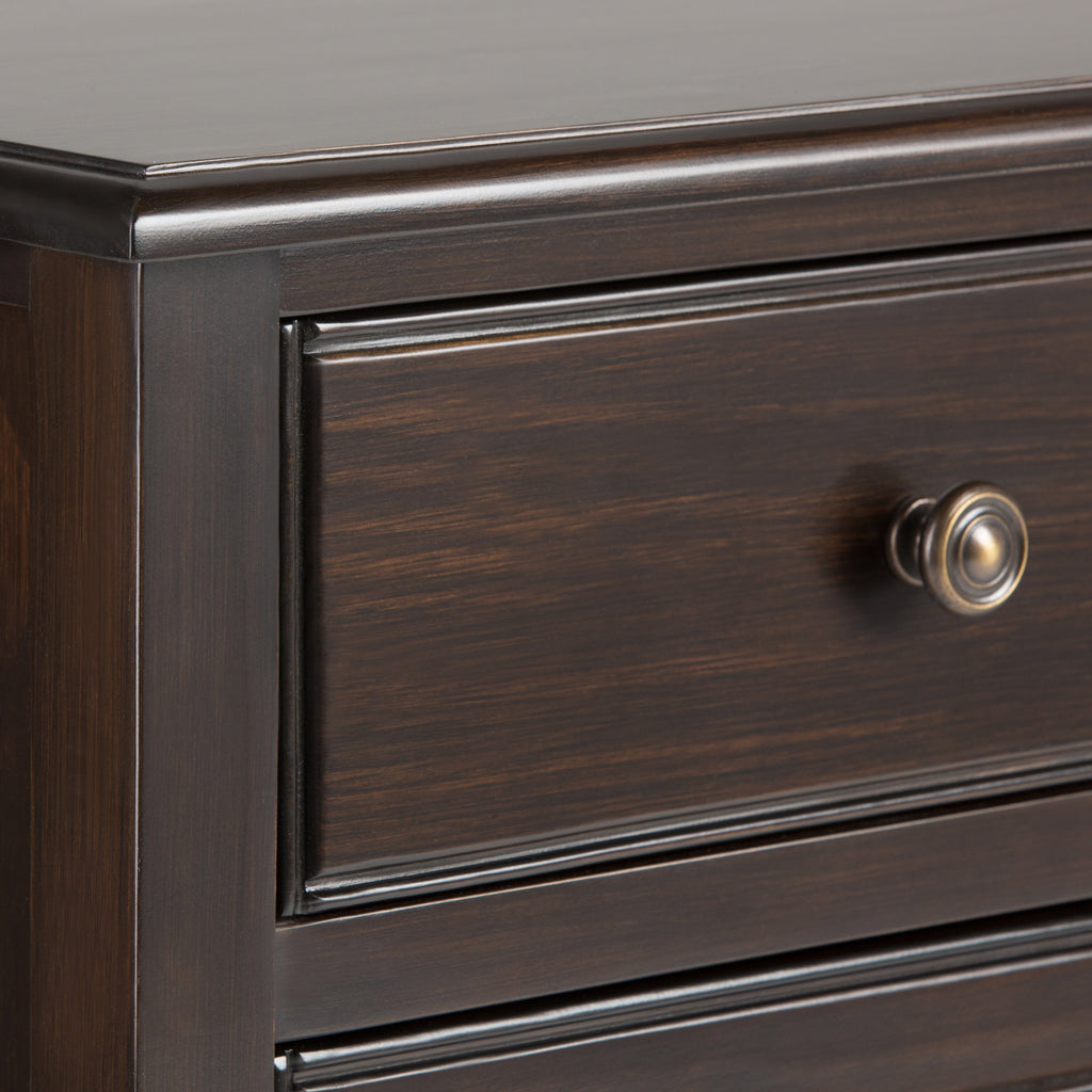Connaught Solid Wood Entryway Storage Cabinet in Dark Chestnut