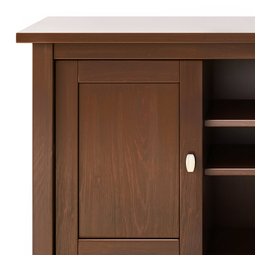 Warm Shaker 47 Inch Wide Solid Wood TV Stand in Russet