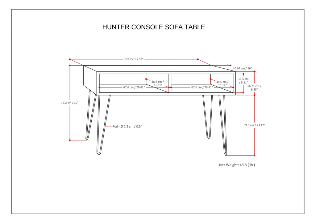 Hunter Console Sofa Table