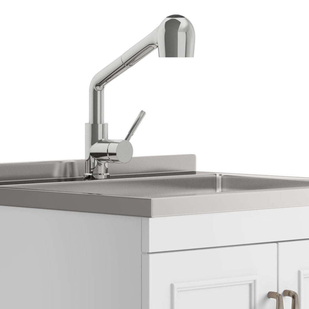 Cardinal - 24" Laundry Cabinet with Faucet and Stainless Steel Sink