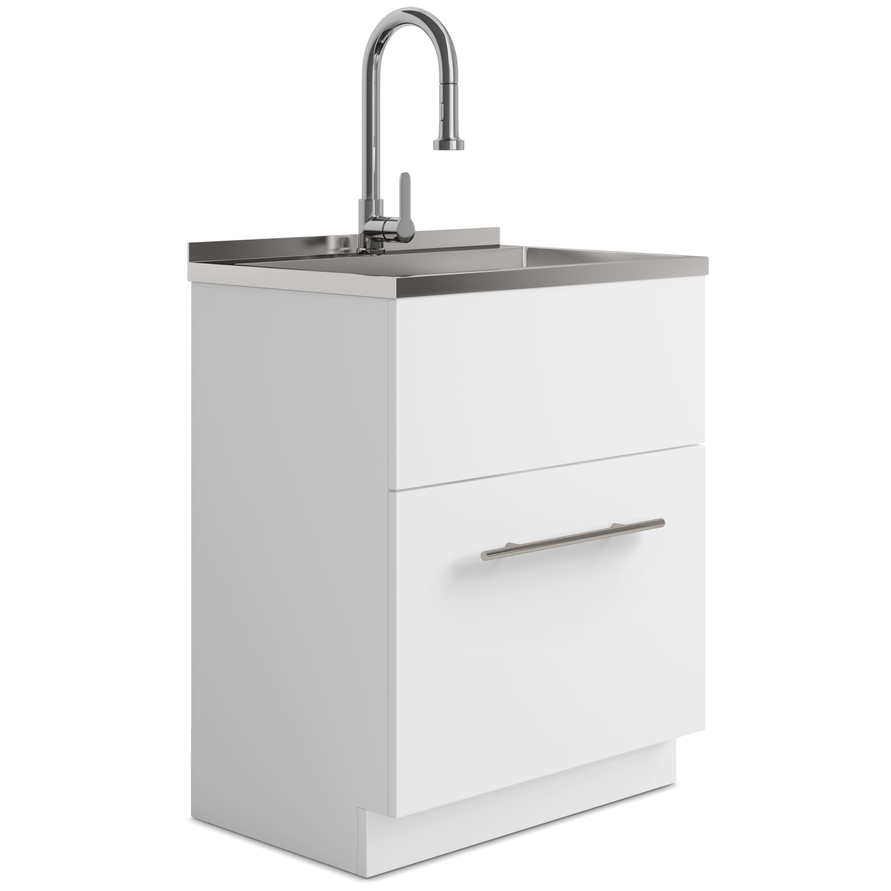 Metro 28" Laundry Cabinet with Faucet and Stainless Steel Sink