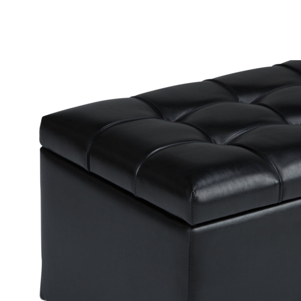 Sienna 33 Inch Wide Storage Ottoman Bench