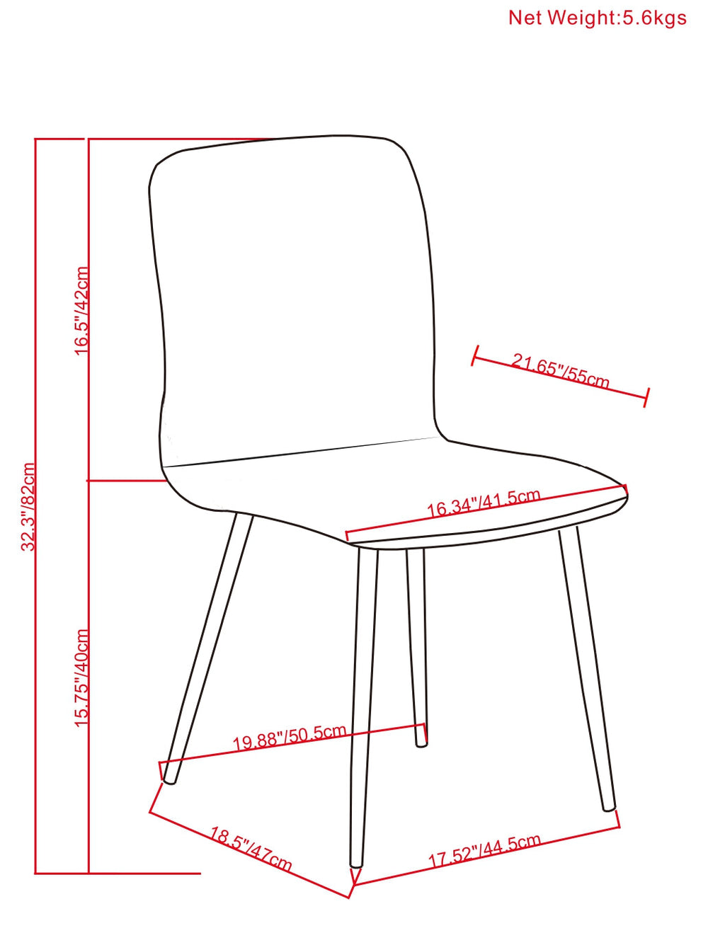 Baylor Dining Chair - Set of 2 - Dark Grey Velvet