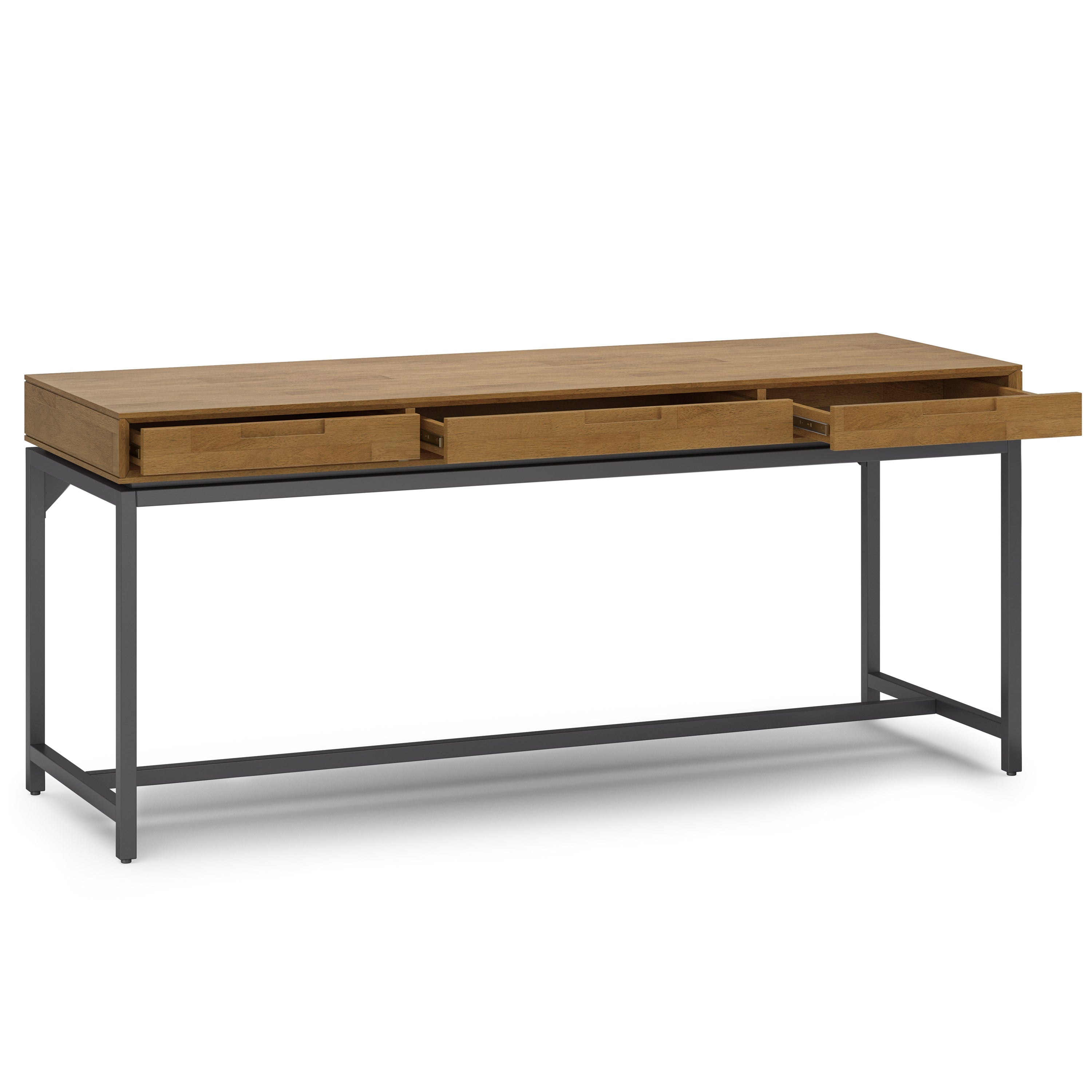 Banting - Mid Century Wide Desk - Medium Saddle