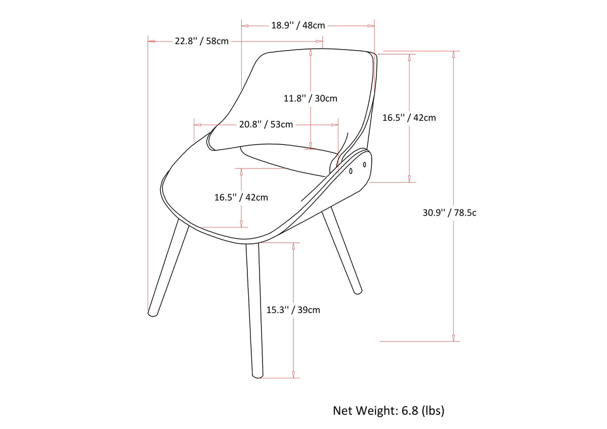Malden Bentwood Dining Chair - Denim