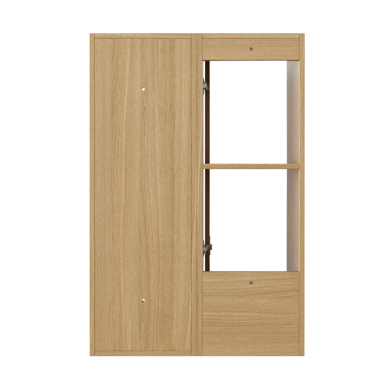 24 Inch Wall-Mounted Side Cabinet and Storage Shelves