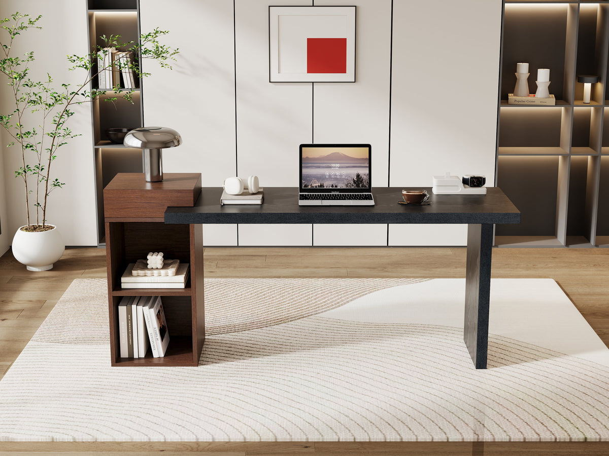 Modern Two-Tone Sofa Side Table