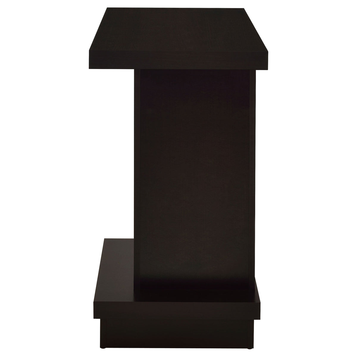 Fiona Cappuccino Engineered Wood Pedestal Console Table