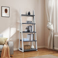5-Tier Shelves with Rubber Wood Frame