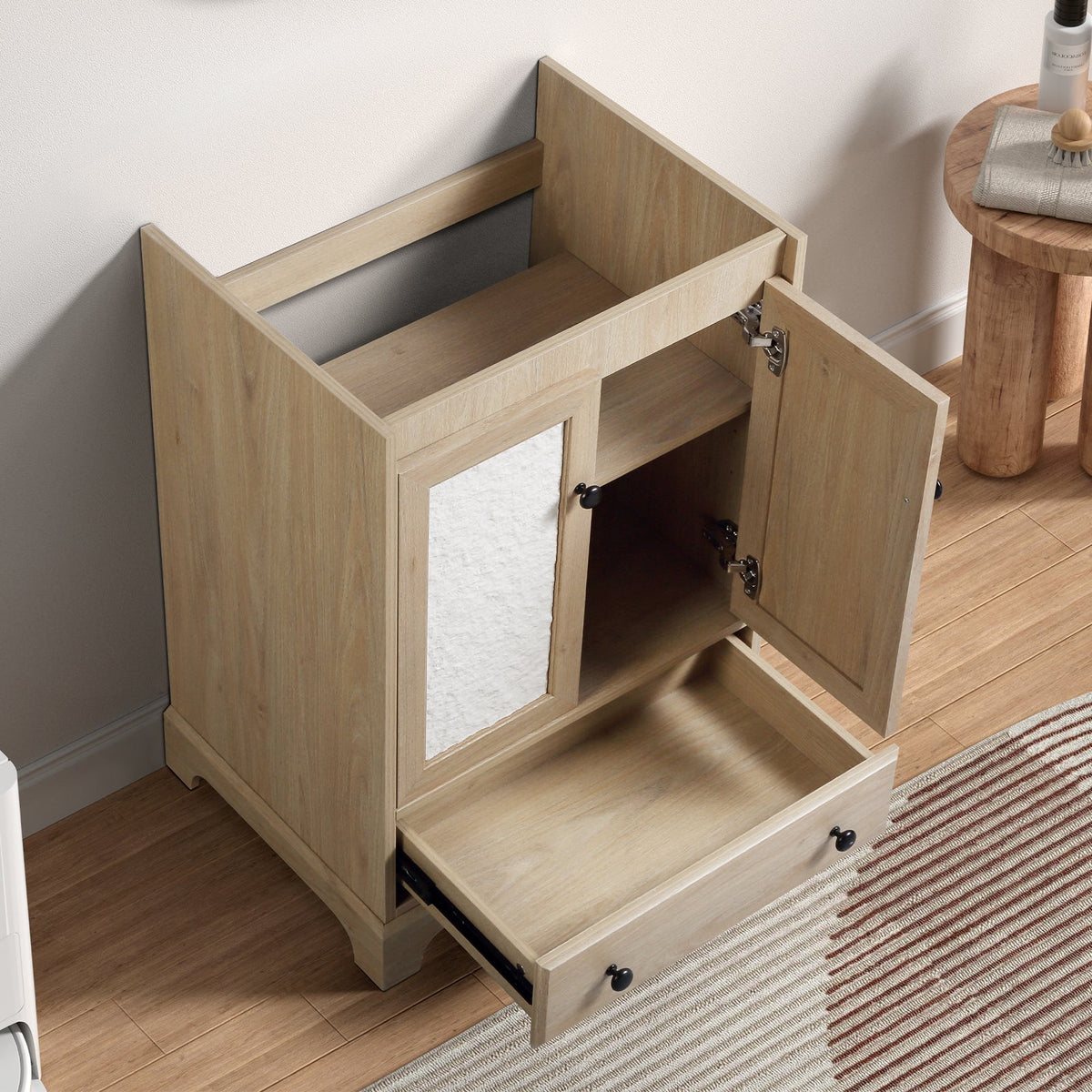 Wooden Bathroom Vanity Sink Base Cabinet - 24" Width