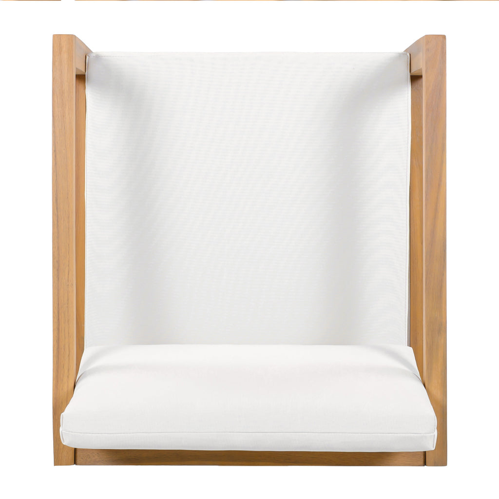 Outdoor Dining Chairs Set of 2 with Acacia Wood Frame