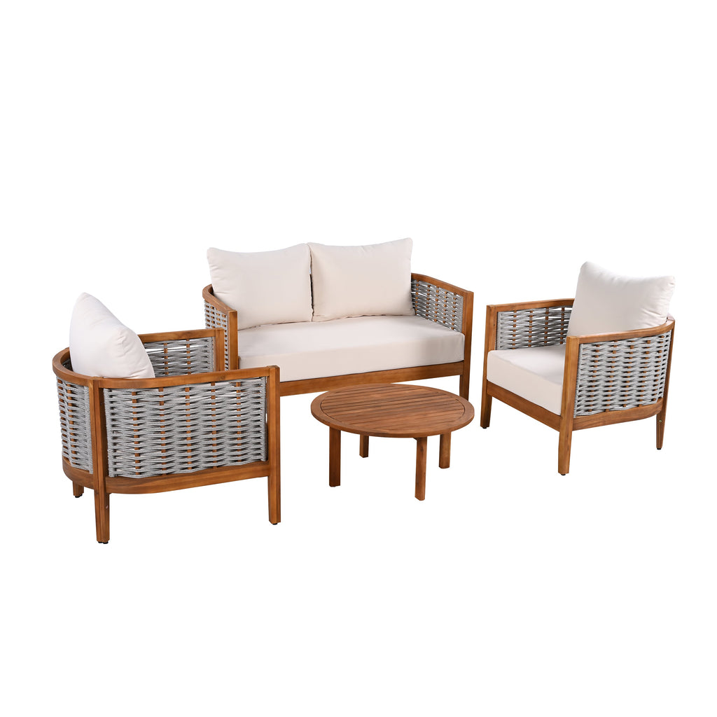 Outdoor Unique Tub Design 4-Seat Sofa Set