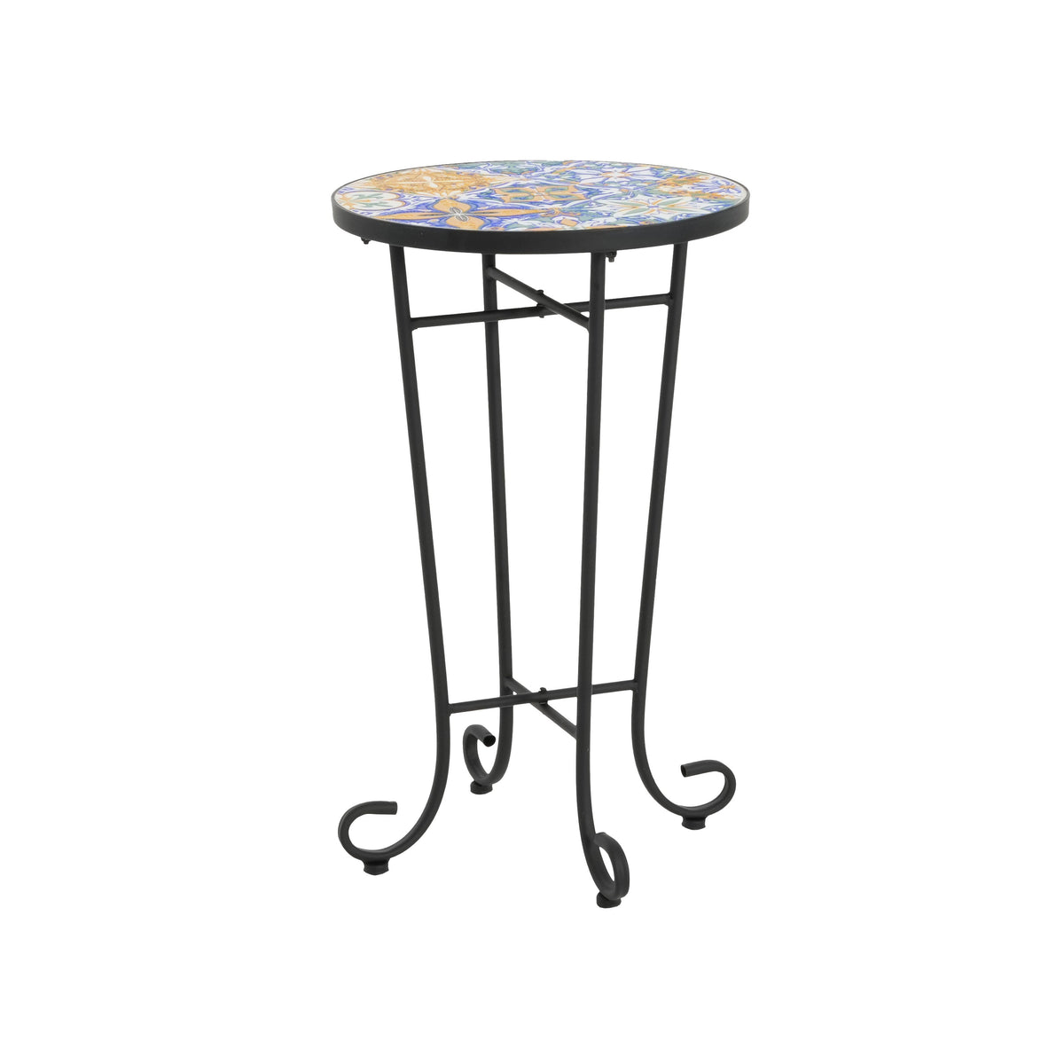 Colorful Black Patio Side Table