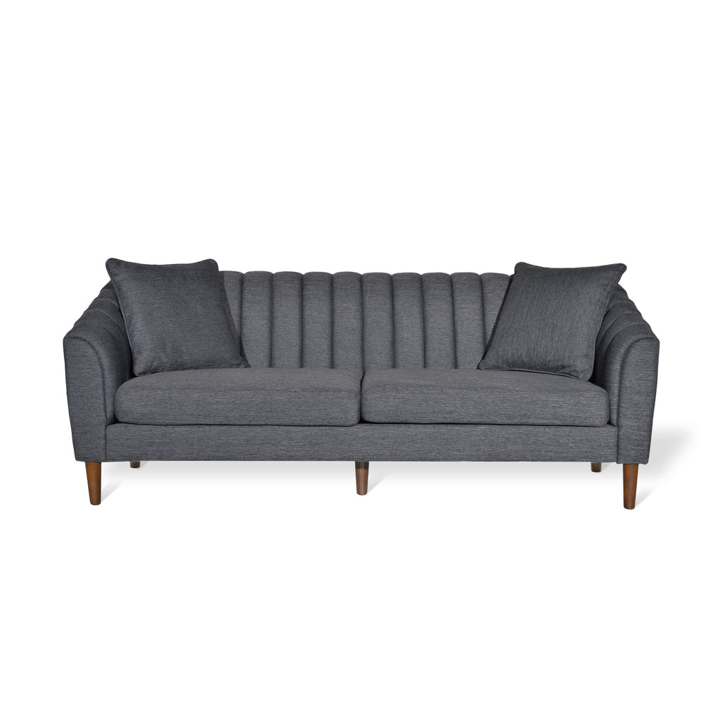 Contemporary 3-Seater Sofa with Accent Pillows