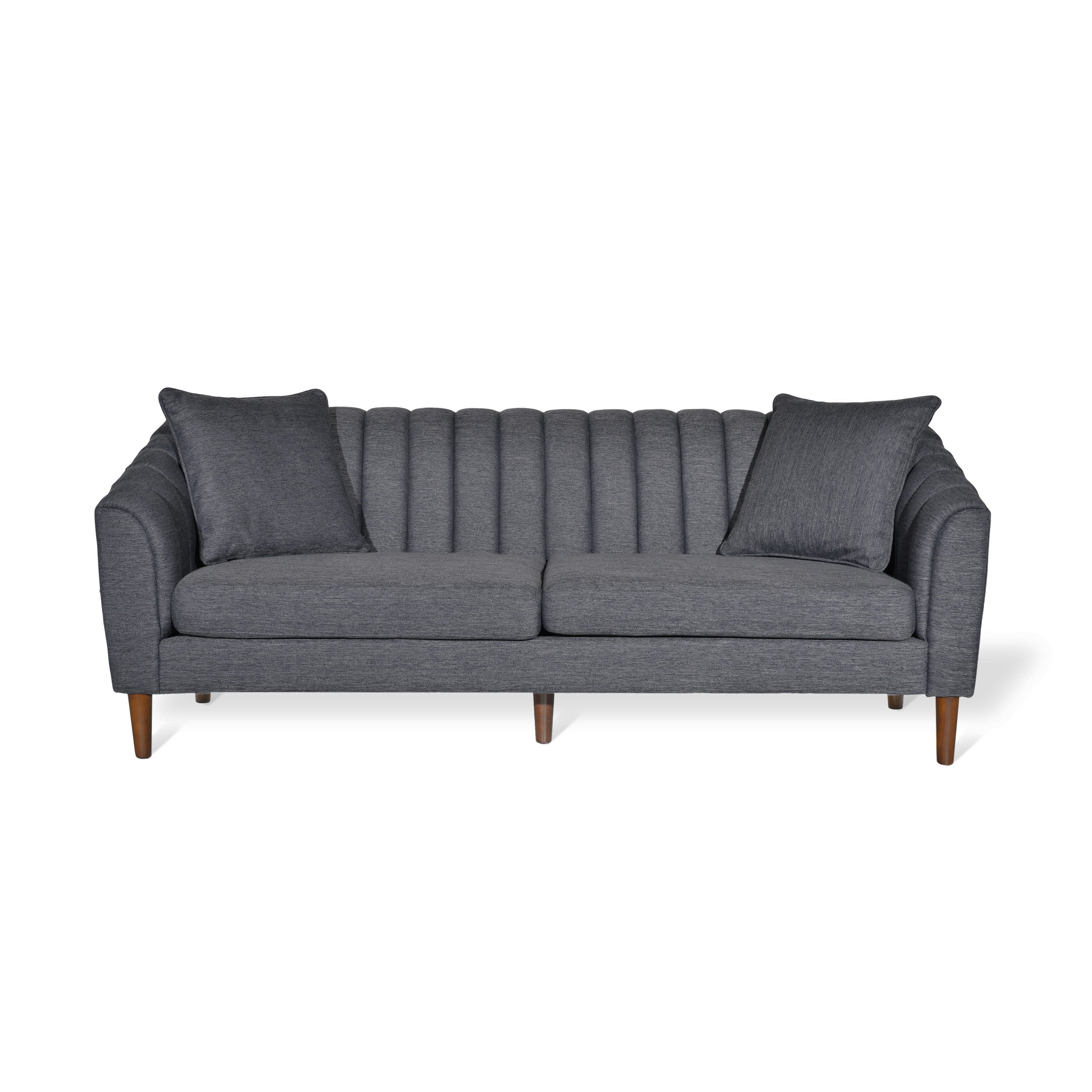 Contemporary 3-Seater Sofa with Accent Pillows