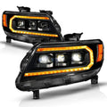 ANZO 15-22 Chevy Colorado Full LED Headlights w/ Initiation (Amber DRL) - Black 111641