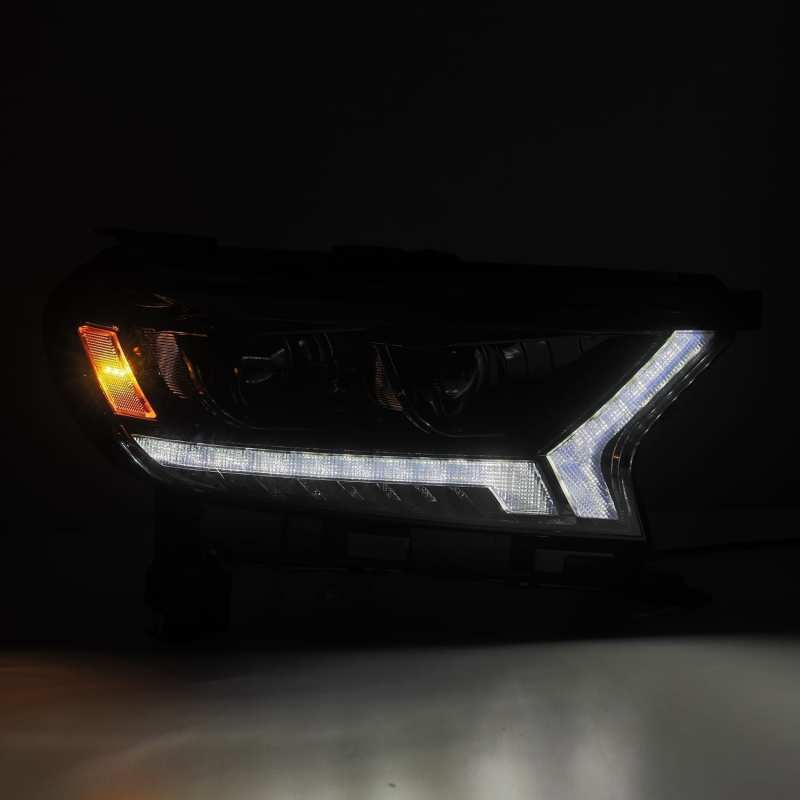 AlphaRex 2019+ Ford Ranger PRO-Series Proj Headlights Plank Style Black w/Seq Signal/DRL 880120 *Discontinued