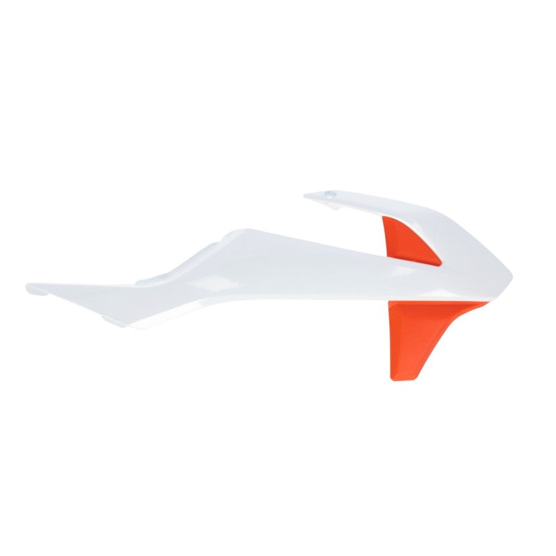 Acerbis 21-23 GasGas MC50/ MC-E5/ 16-23 KTM SX50/SX-E5/ SX-E3 Radiator Shroud - White/Orange 2980605412
