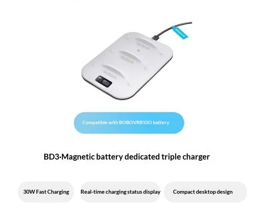Portable Household Magnetic Battery Special Three Charging Socket