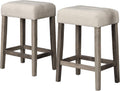 Transitional 24" Wood Counter Stool Set of 2