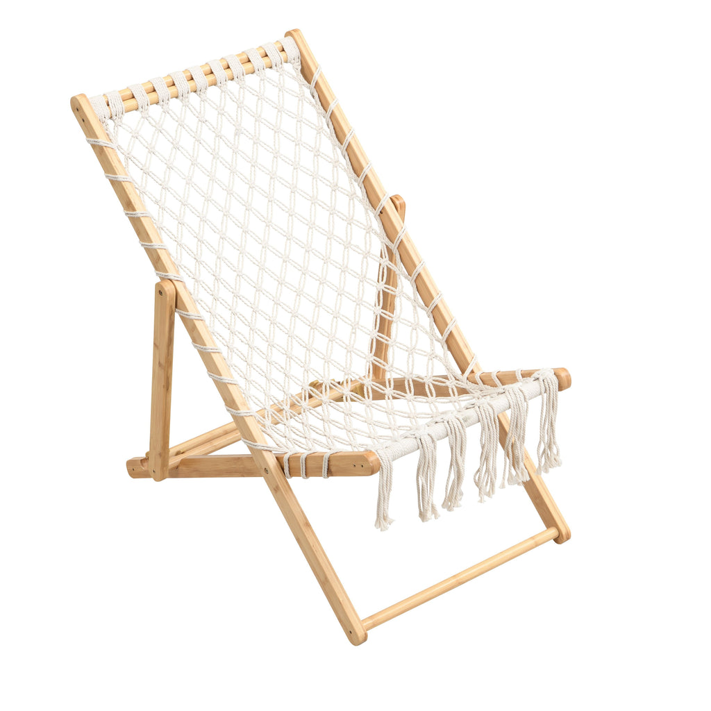 Set of 2 Weaving Chairs with Handwoven Rope