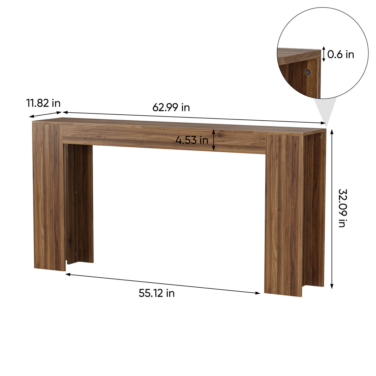 62.99-Inch Extra-Long Entryway Table