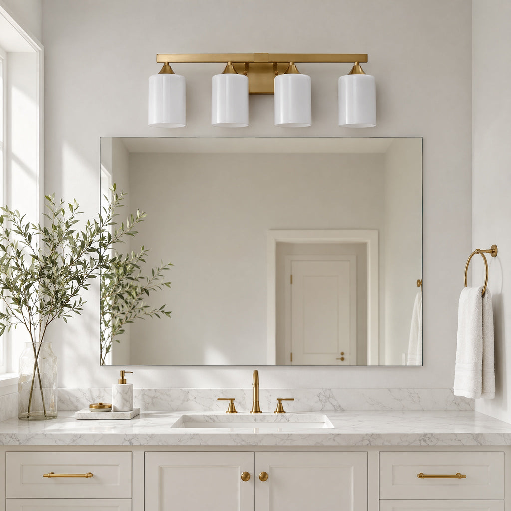4-Light Brushed Bathroom Vanity Wall Light