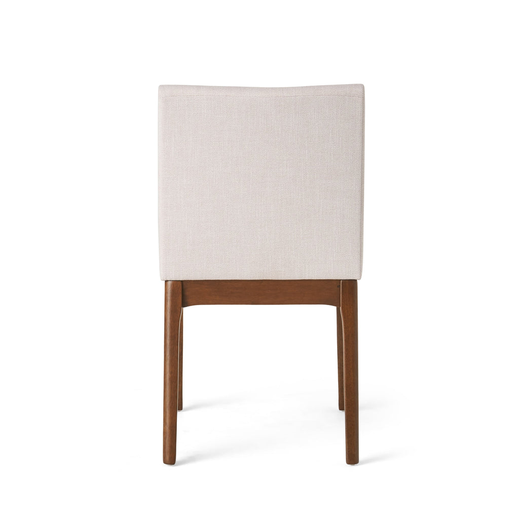 Set of 2 Contemporary Dining Chairs - Upholstered Seat and Backrest