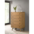 Winston Light Ash 5-Drawer Bedroom Chest of Drawers