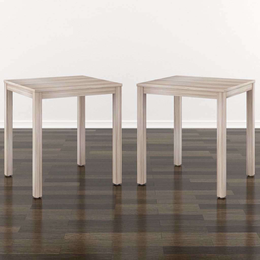 Beige End Tables, Set Of 2