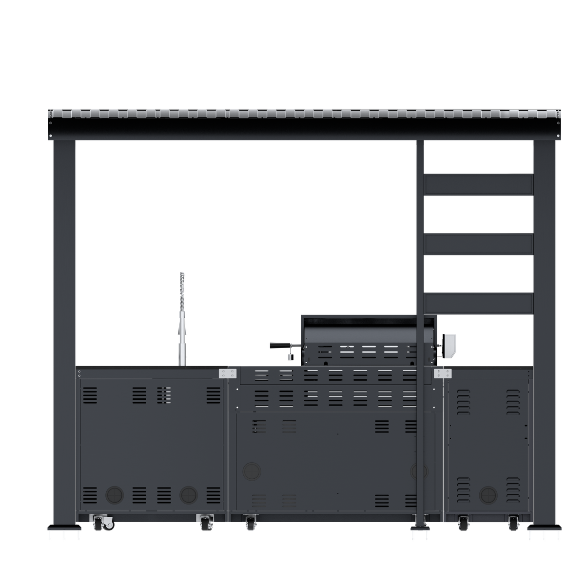 Deluxe Stainless Steel Gas Outdoor Kitchen Barbecue Island Grill