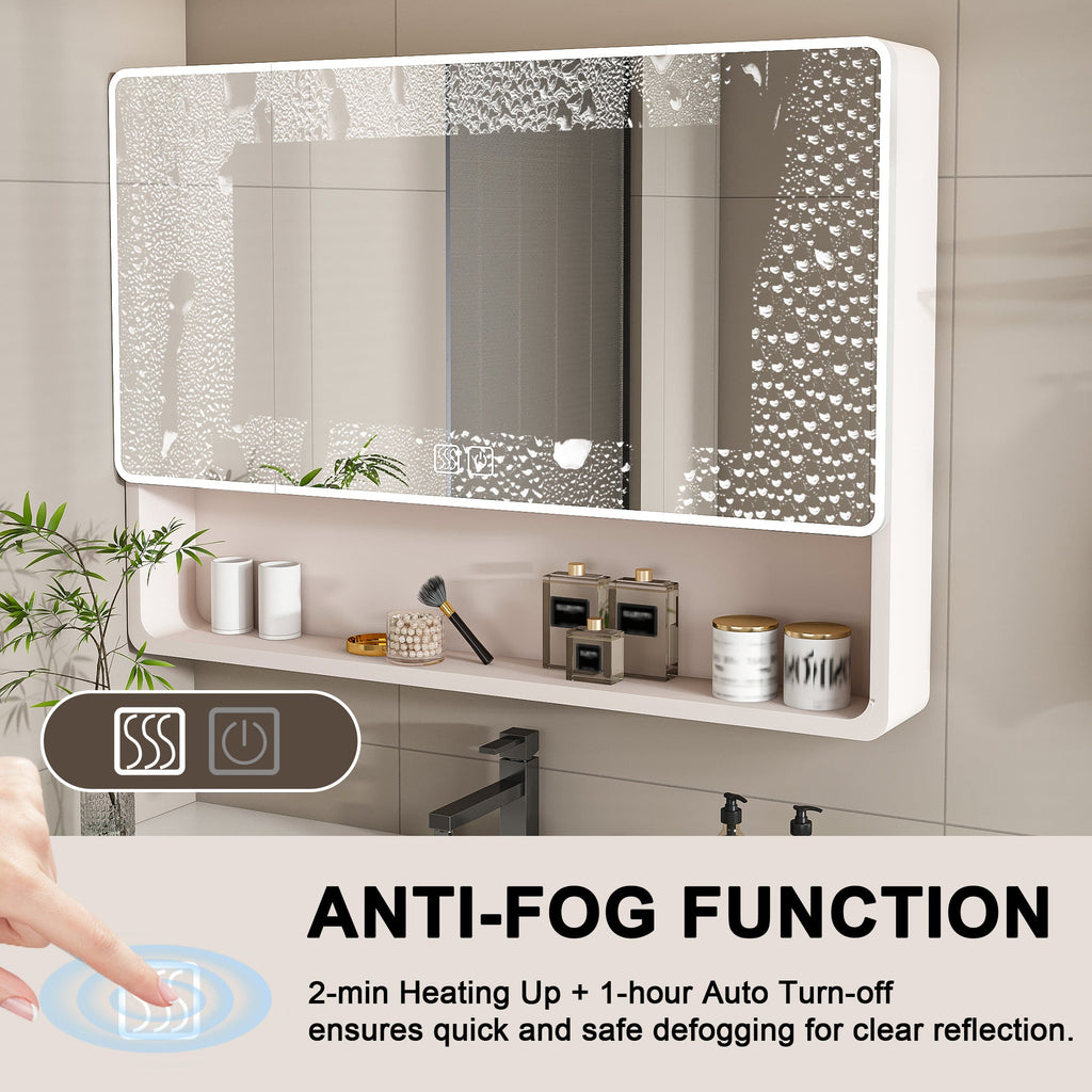 Aluminium Medicine Cabinet Mirror, 35 x 28 Inches
