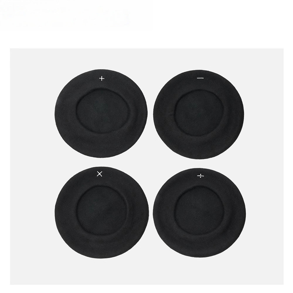 Wool-blend Beret For Women Oversized Fit Painters Cap