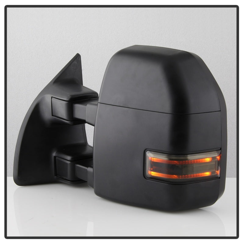 SPYDER xTune 08-15 Ford F-250 SD Heated Adj LED Signal Power Mirror - Smoke (MIR-FDSD08S-G4-PW-SM-SET) 9943096