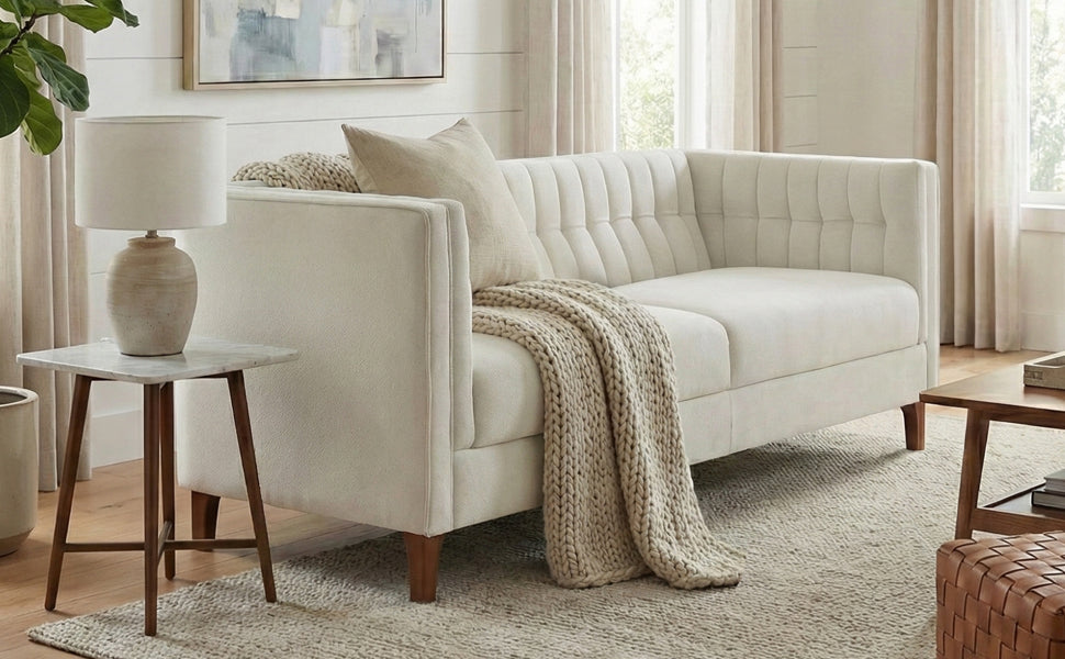 Modern 3-Seater Sofa 76" Upholstered Couch