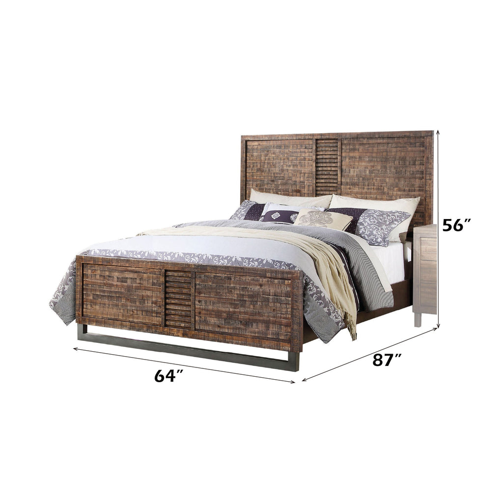 Andria Reclaimed Oak Panel Bed