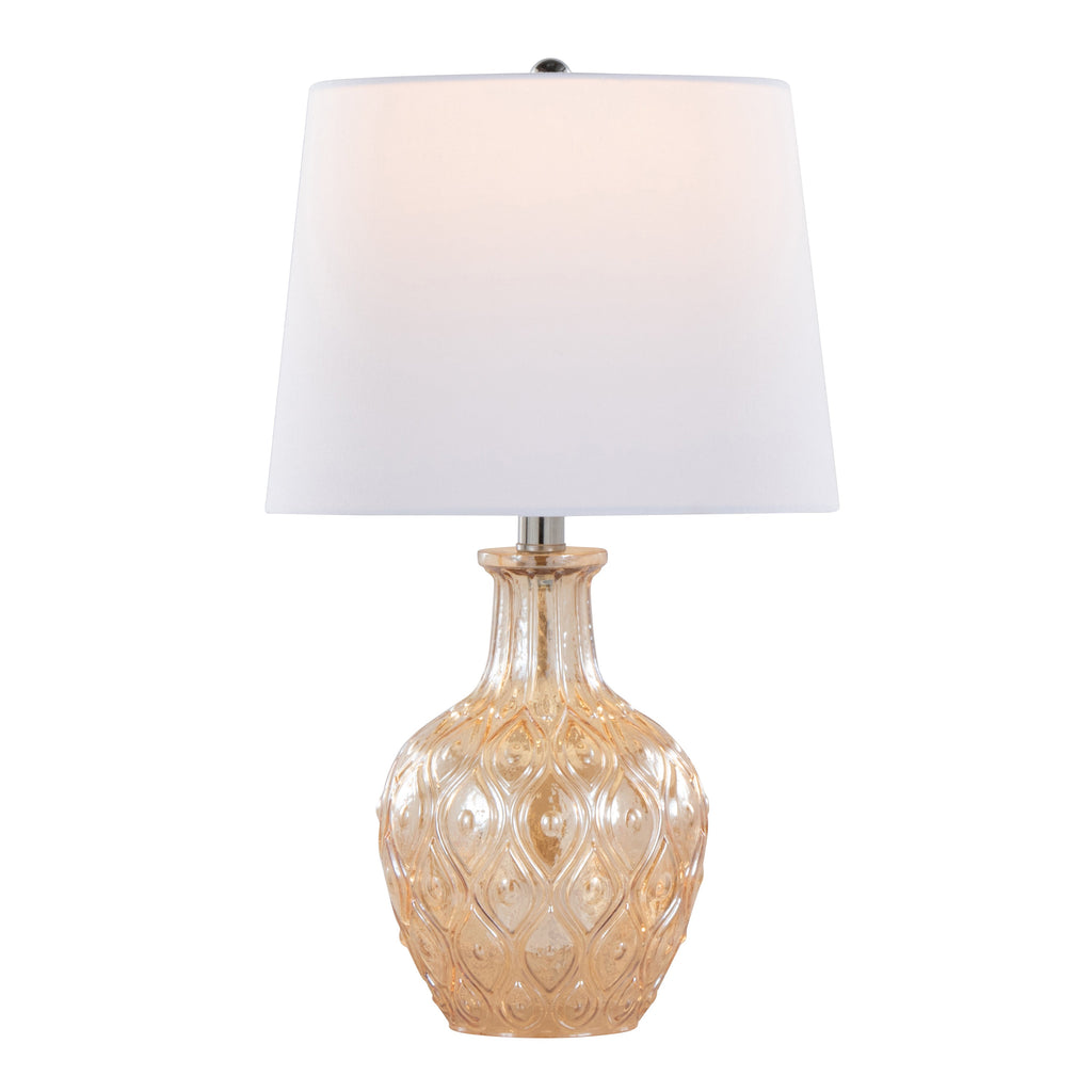 Gloria Round 20" Contemporary Glass Accent Lamp