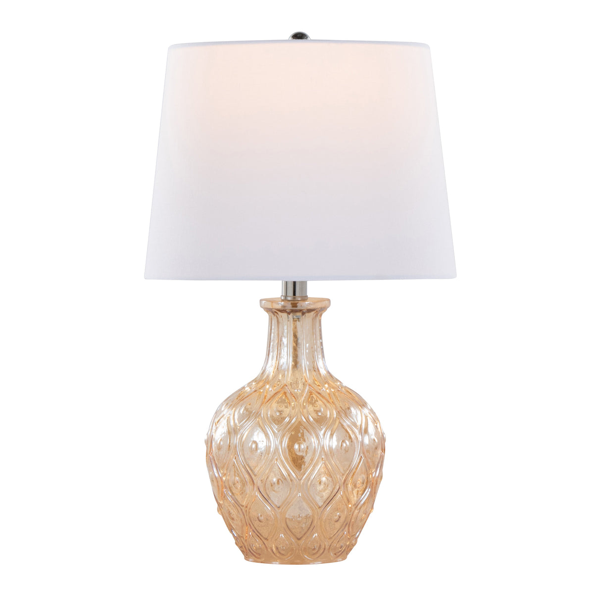 Gloria Round 20" Contemporary Glass Accent Lamp