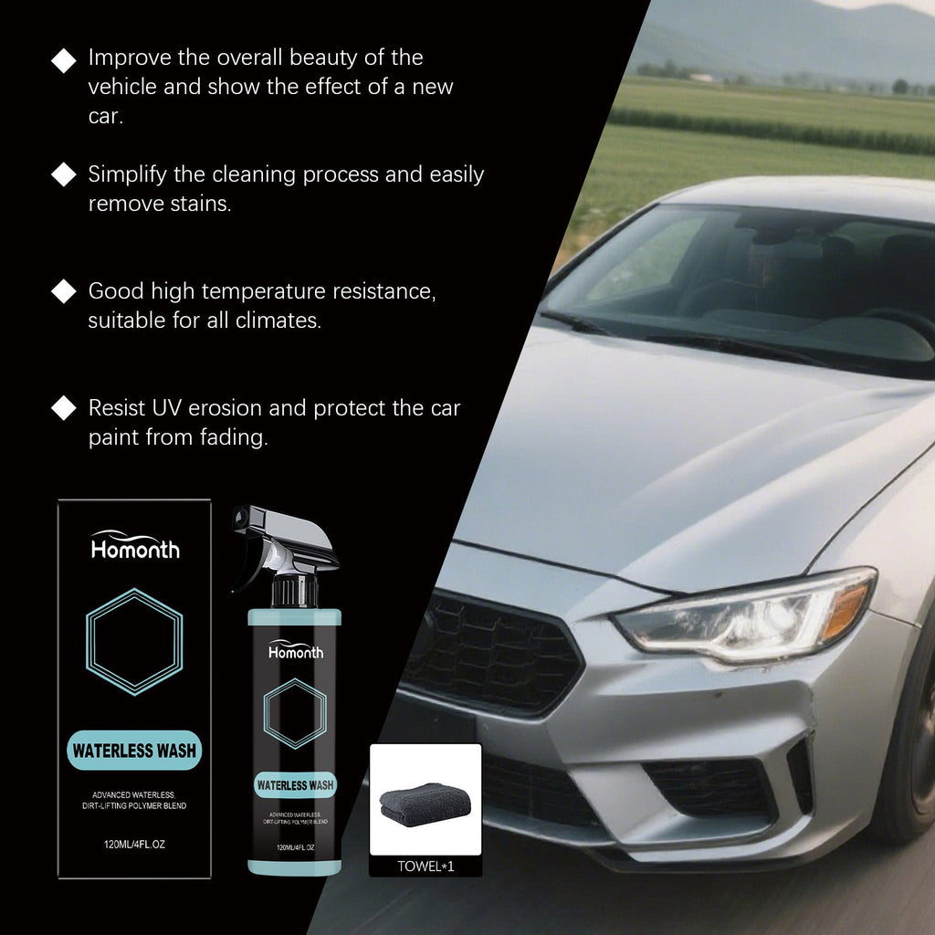 Waterless Car Surface Cleaner That Removes Dust And Stains While Providing A Polishing Effect