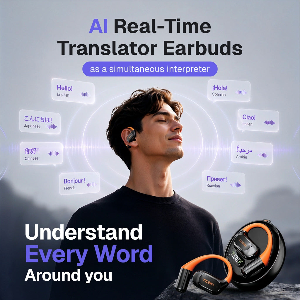 Toki Air-3 Open-Ear AI Translation Earbuds
