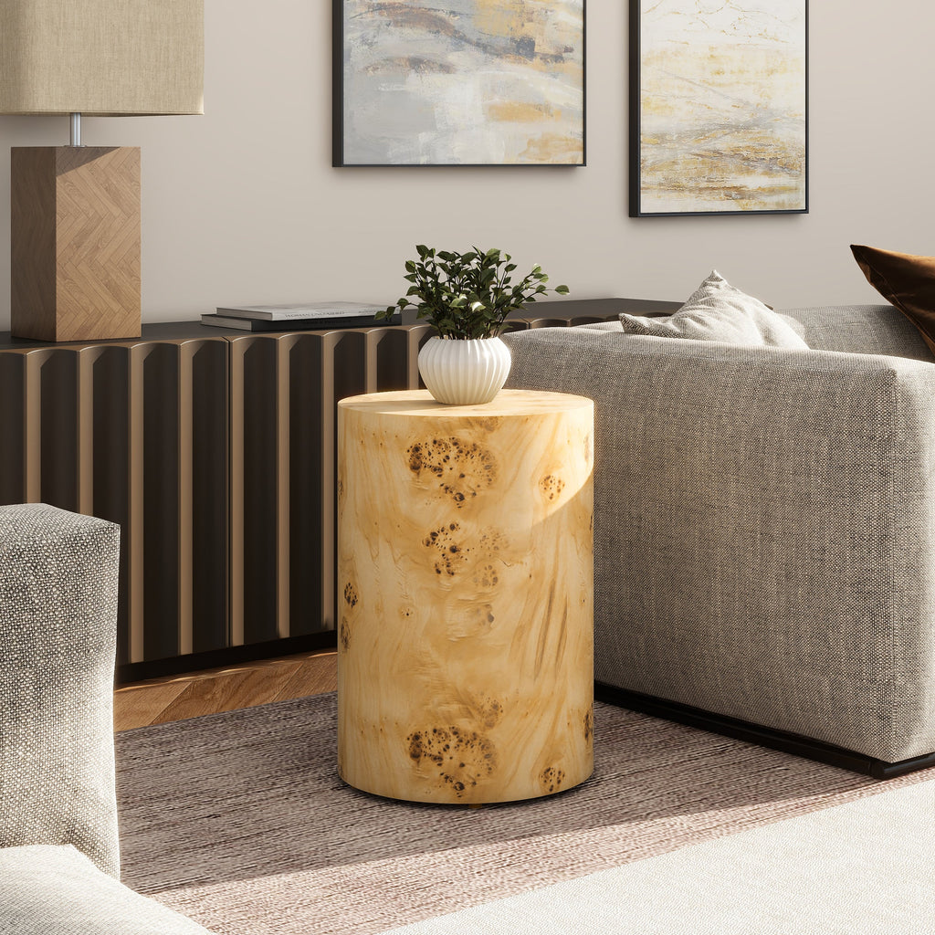 Nebula 22" Accent Pillar Side Table - Warm