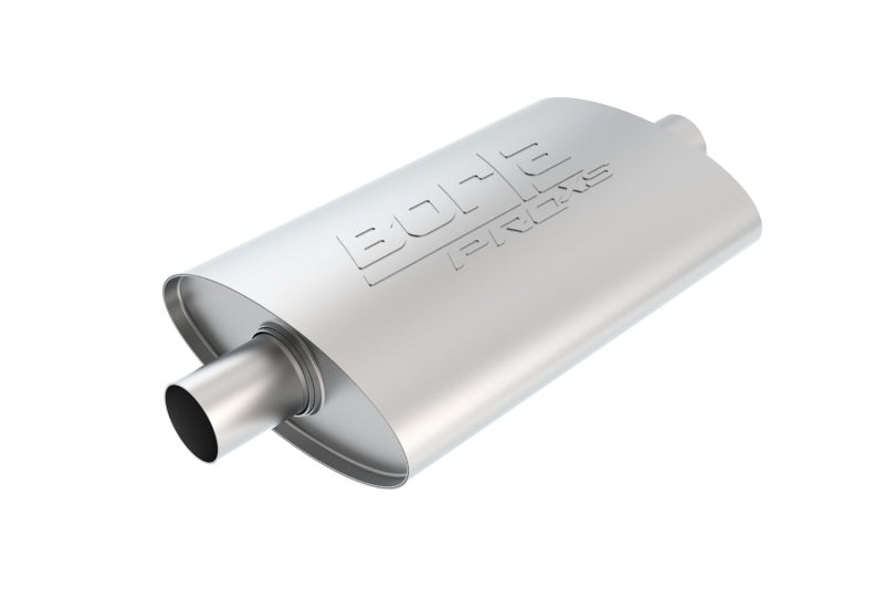Borla Pro-XS 2inch, 2inch, 14inch x 9-1/2inch x 4inch Oval Cen/Cen w/o Notch Turbo Muffler 40347