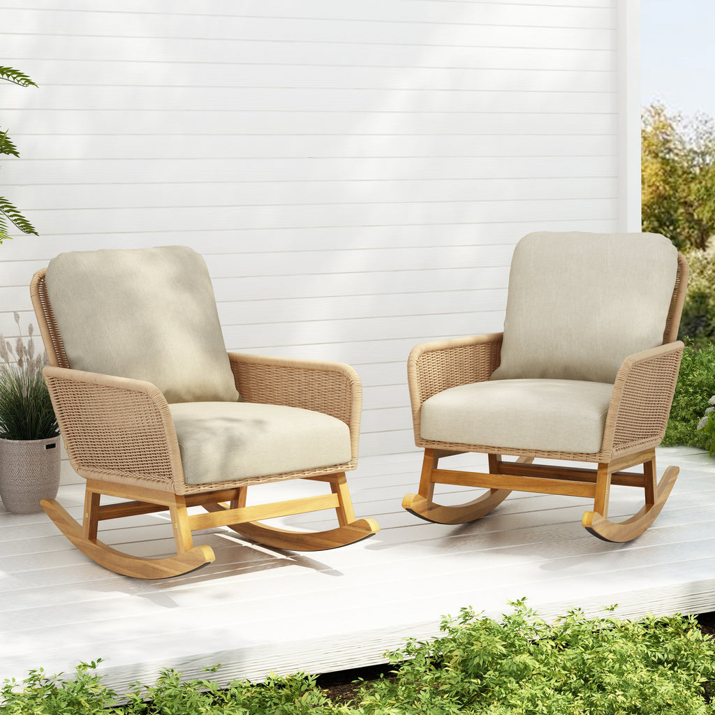 Set of 2 Contemporary Minimalist Patio Seating