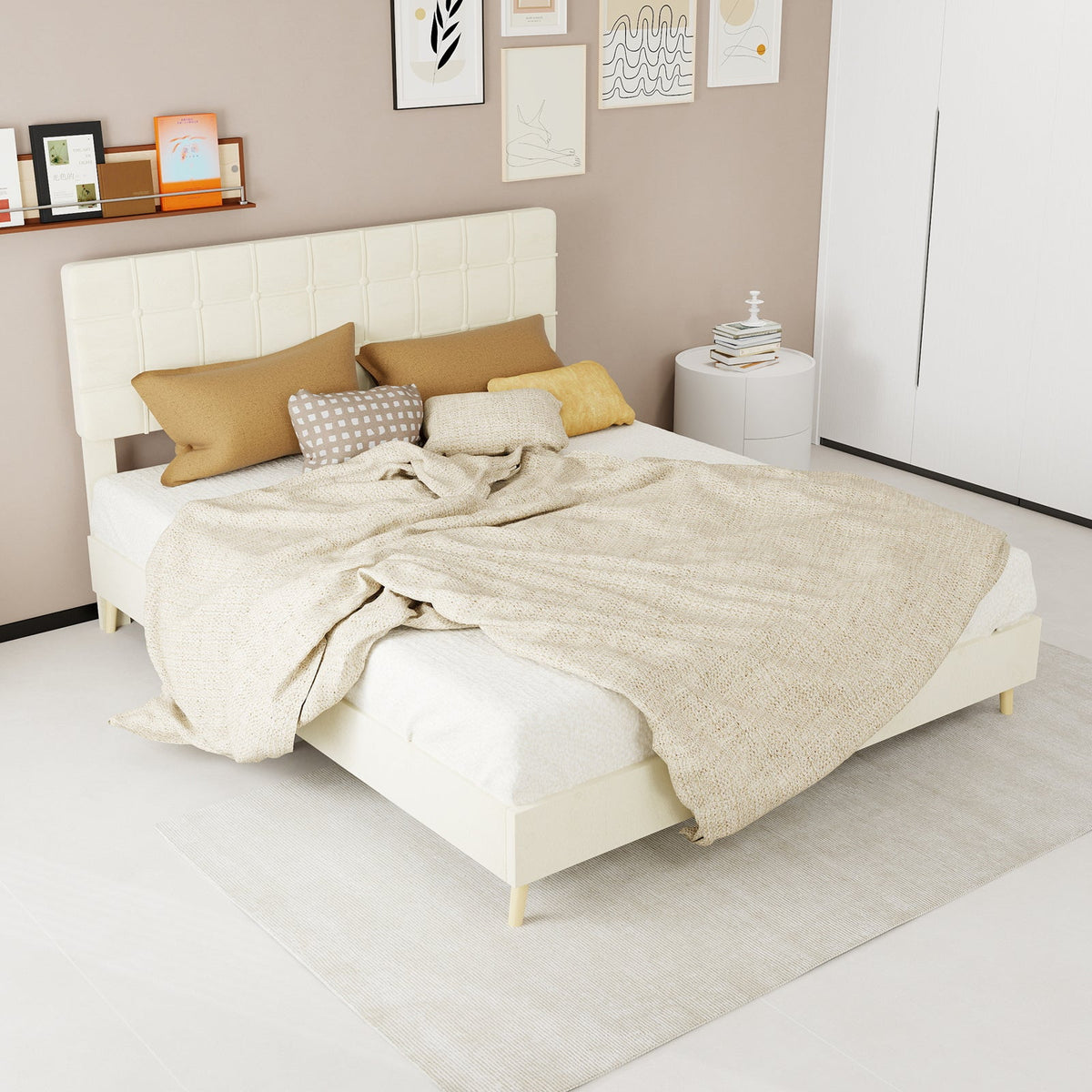 Modern Upholstered Bed Frame