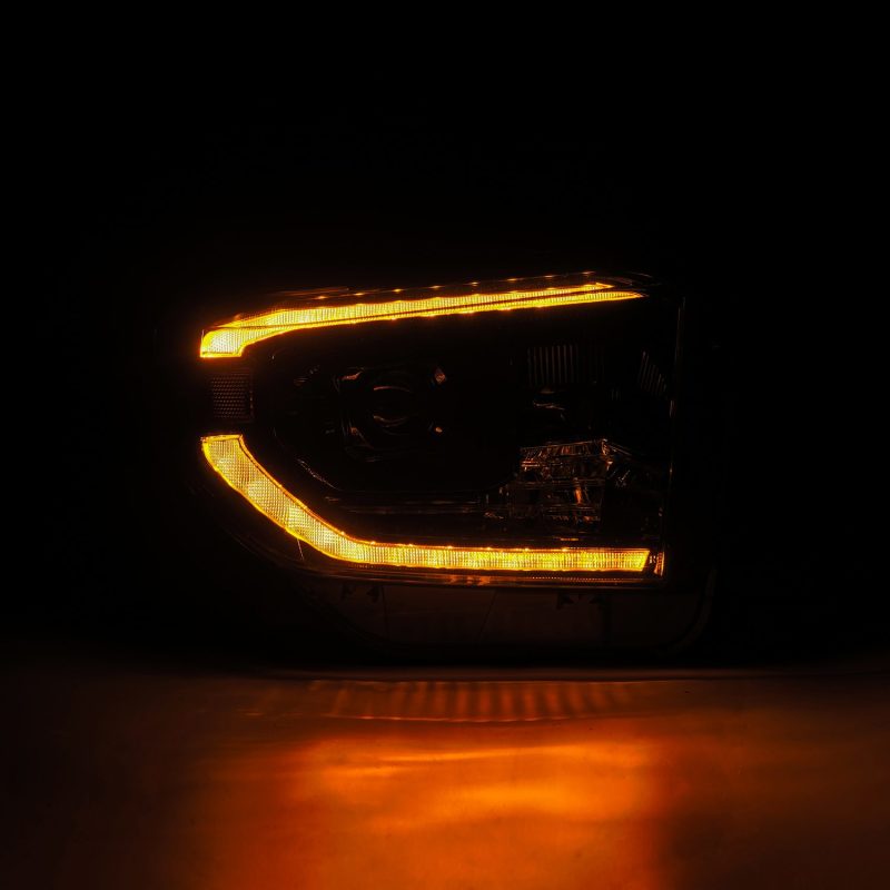 AlphaRex 14-21 Toyota Tundra LUXX-Series LED Proj Headlights Alpha-Blk w/Actv Light & Seq. Sig + DRL 880836 *Discontinued