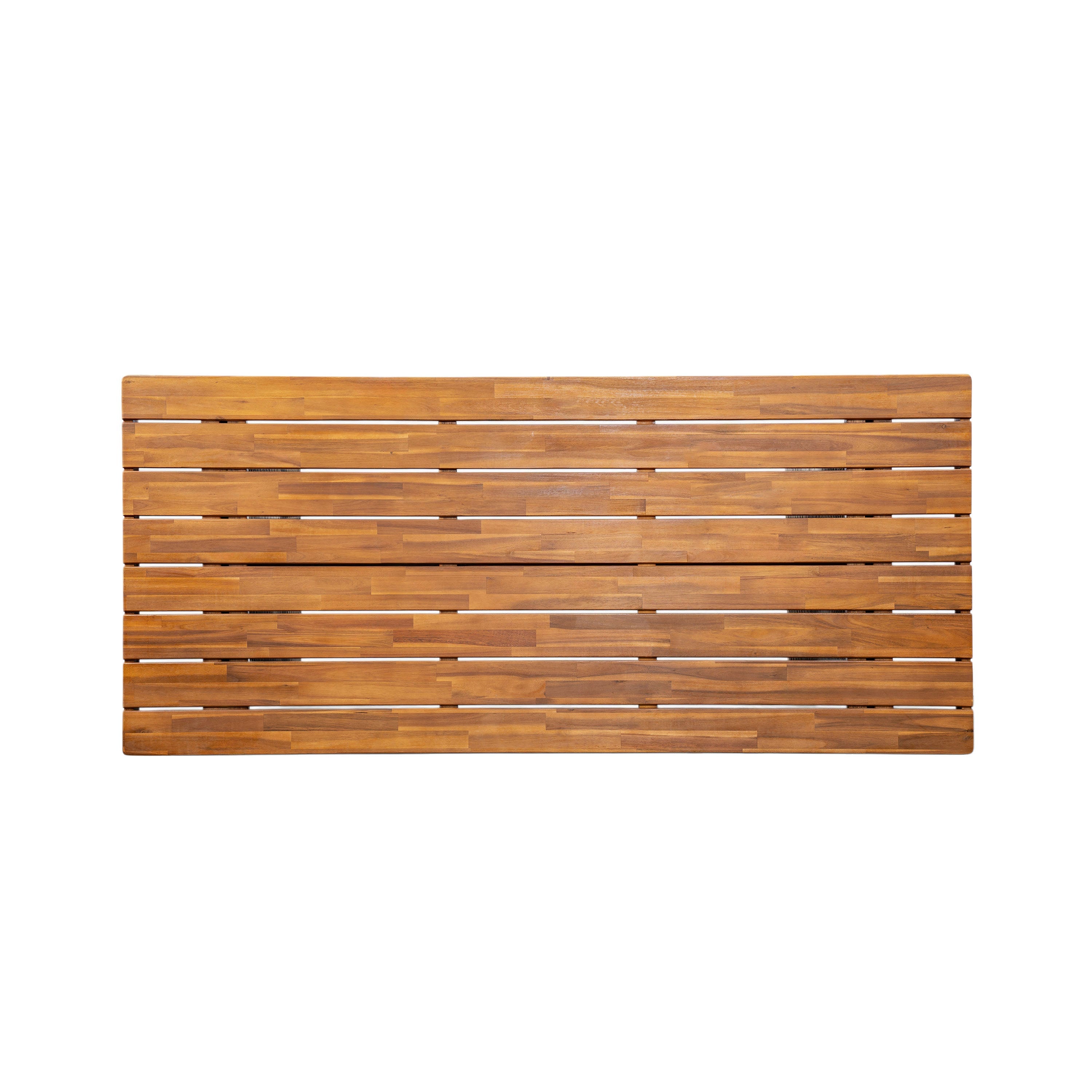 Outdoor Acacia Wood Dining Table Set With 1 Table And 1 Bench