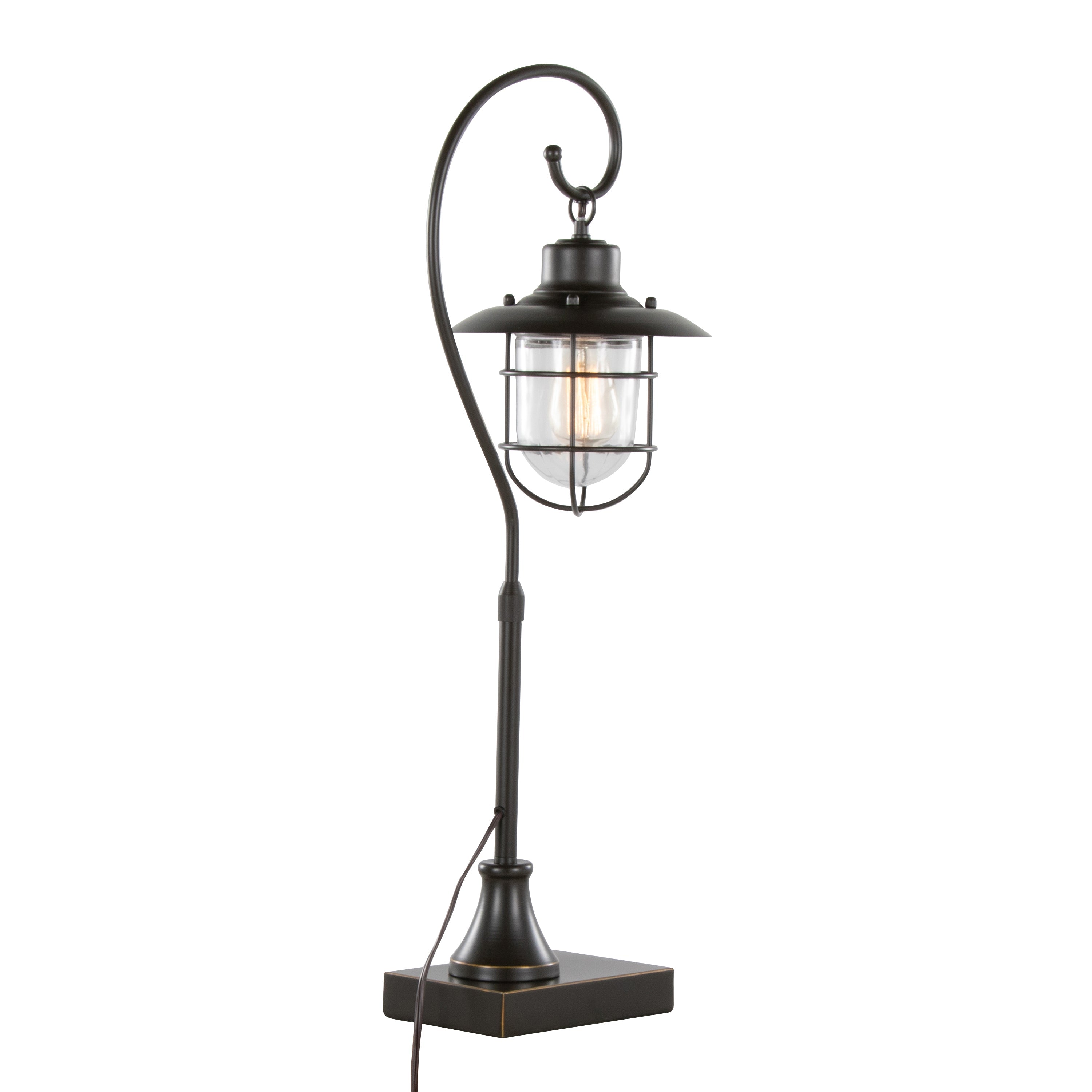 Landen 33" Contemporary Metal Task Lamp in Oil Rubbed Bronze - Set of 2